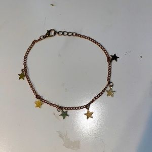 gold star anklet